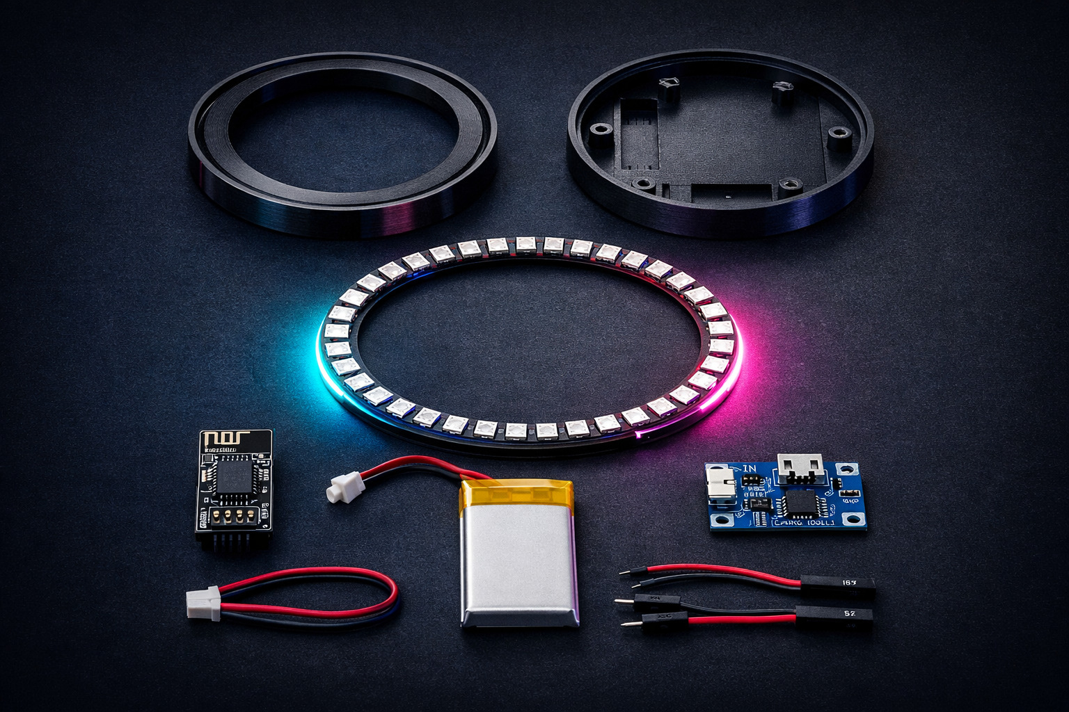 Vue éclatée du ring LED (placeholder)